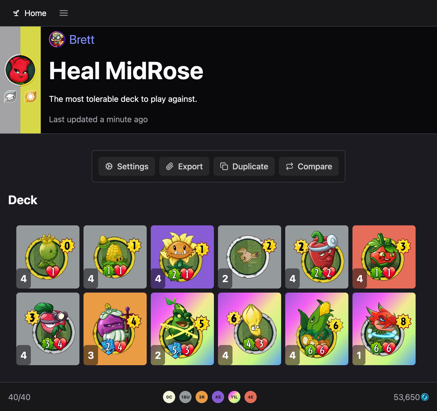 The Heal MidRose deck build with Sprout.